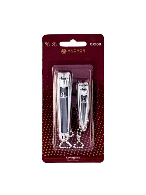 Anchor Çift Renkli Katelalı Tırnak Makası Seti 2 Li Siyah (GX108) - S000317142-19351