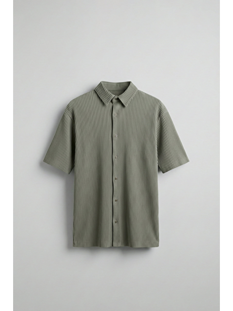 Abluka Online Erkek Oversize Fitilli Küba Yaka Gömlek Mint - S000240387-1180