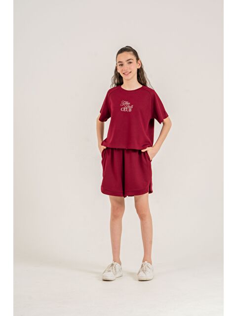 Mışıl Kids Glow Girls Club Nakışlı Yumaşak Dokulu-Comfort Kumaş Kız Çocuk Alt Üst Eşofman Takımı