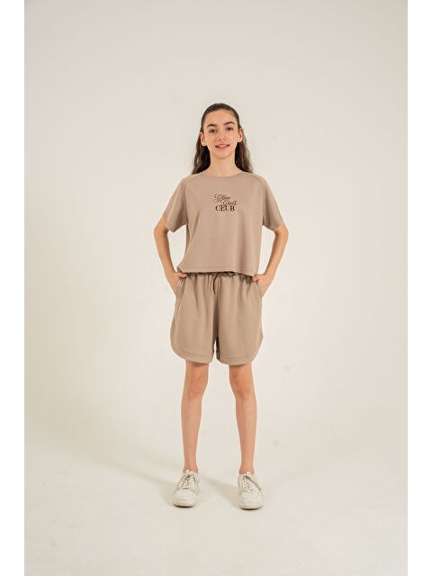 Mışıl Kids Glow Girls Club Nakışlı Yumaşak Dokulu-Comfort Kumaş Kız Çocuk Alt Üst Eşofman Takımı