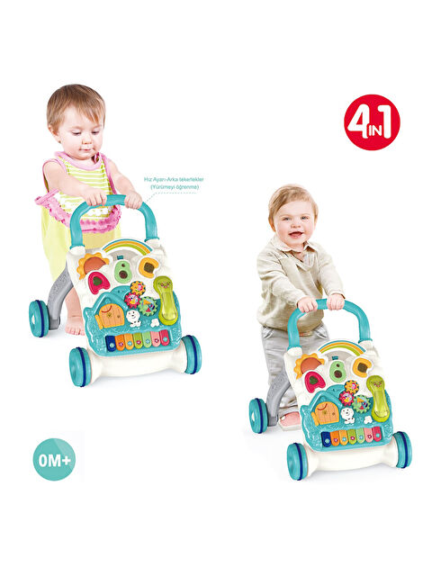 Vardem Piyanolu 4in1 Turkuaz Bebek Yürüteci Turkuaz - S000405180-20055