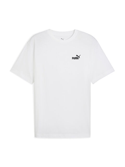 Puma Essential Relaxed No 1 Logo Erkek Beyaz Tişört
