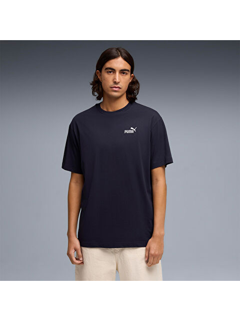 Puma Essential Relaxed No 1 Logo Erkek Lacivert Tişört