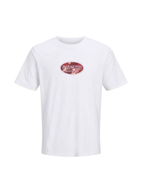 Jack & Jones Montauk Front Erkek Beyaz Tişört
