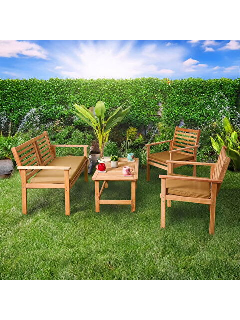 Just Home Lite Bahçe Takımı - Natürel / Haki - S000417689-19413