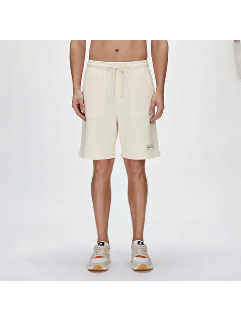 Bad Bear Upside Down Erkek Beyaz Şort