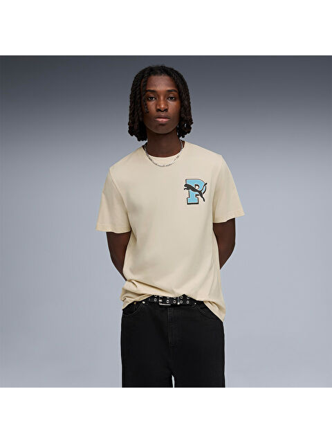 Puma Graphic Erkek Bej Tişört
