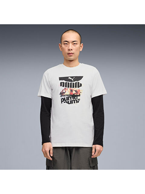Puma Graphic Erkek Beyaz Tişört