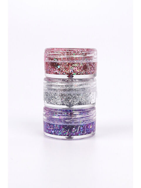 Le Mabelle Lila-Gümüş-Fuşya Glitter Simli Kız Çocuk Jel Far - S000424725-37362