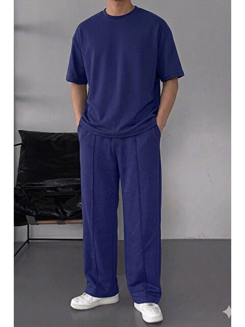 Tarz Cool Erkek Oversize T-Shirt Eşofman Takımı Rahat Kesim Basic Kombin