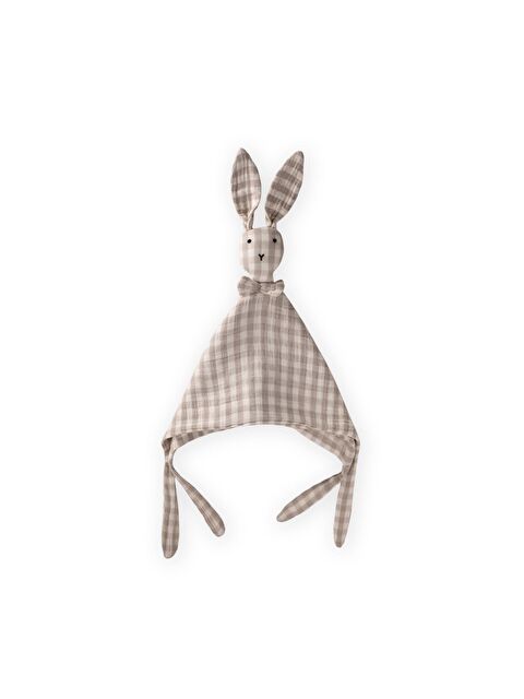 CİGİT Tavşan Müslin Uyku Arkadaşı (Yıkanmıştır) 40X40 Cm Vizon Ekose - S000492421-26429