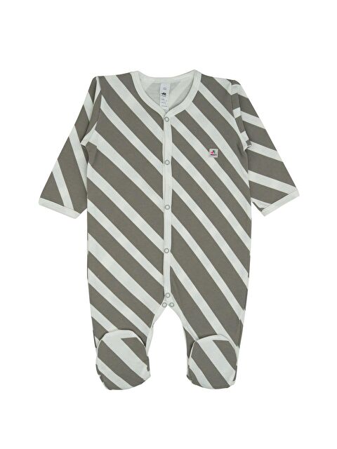 Jrmori Verev Çizgi Baskılı Boydan Çıtçıtlı Tulum - S000158853-20600