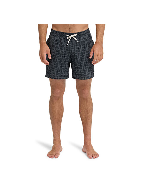 Quiksilver Stretch Printed Erkek Siyah Mayo