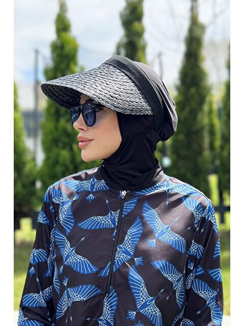 Remsa Mayo Vizör Örgü Hasır Şapka Güneş Koruyucu Siperlik Siyah RŞ-41 - S000203600-19351