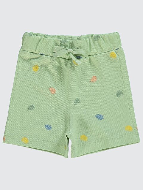 Civil Baby Yaprak Empirme 6-18 Ay Şort - Yeşil