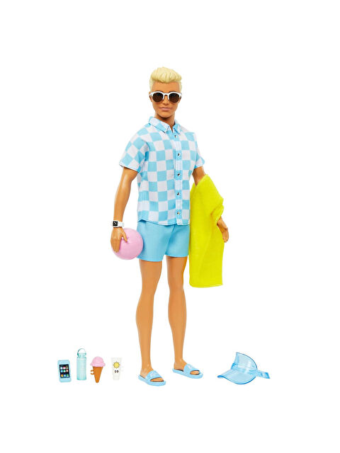 BARBIE Barbie Plaj Günü Oyun Seti Ken HPL74 - S000490730-10231