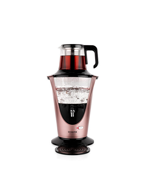 SCHAFER Tee Haus Yeni Nesil Elektrikli Cam Semaver-Rosegold - S000486108-20024