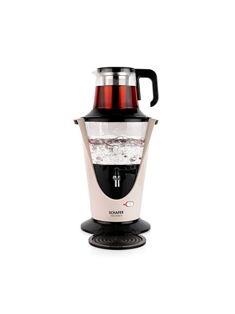 SCHAFER Tee Haus Yeni Nesil Elektrikli Cam Semaver-Krem - S000486109-19966