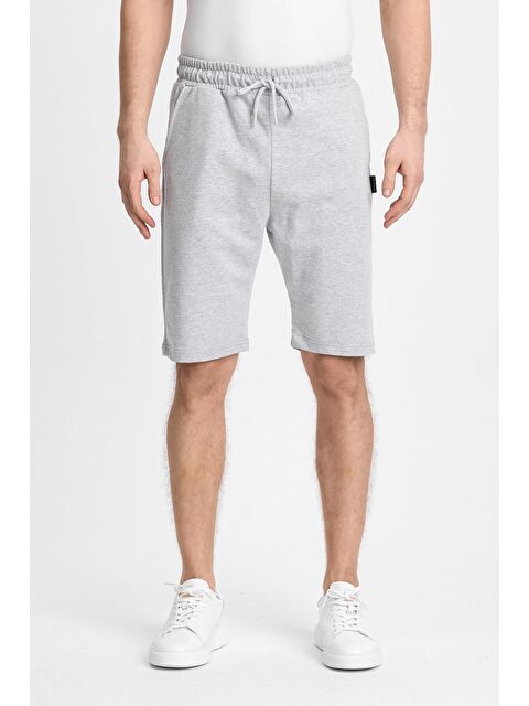 Mmetalic Erkek  Şort - Yan Cepli Beli Lastikli Regular Fit