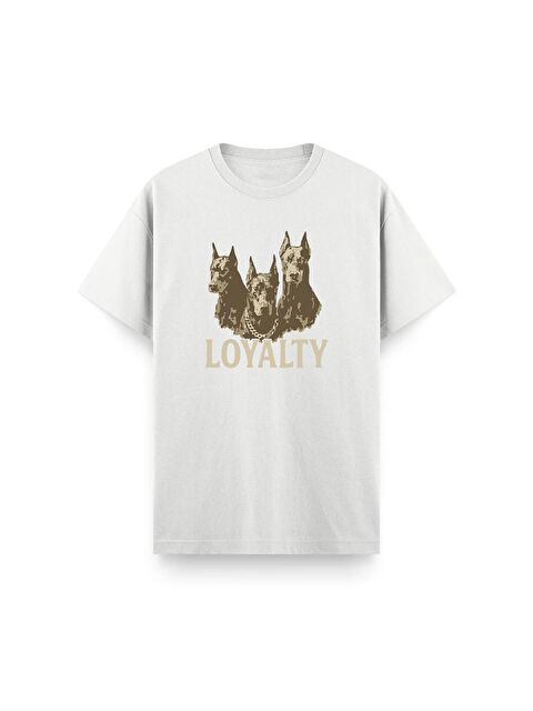 Oksit Loyalty Ön Baskılı Bisiklet Yaka Unisex Tshirt - S000421406-20063