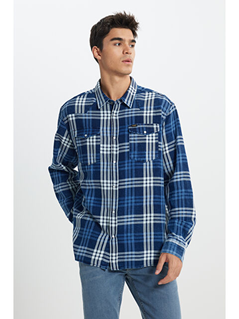Lee Loose Fit Rahat Kesim Lacivert Gömlek - S000530579-23093