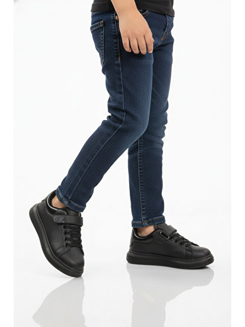 Ayakmod Siyah Cırtlı Unisex Çocuk Spor Ayakkabı 150 F - S000326568-19351