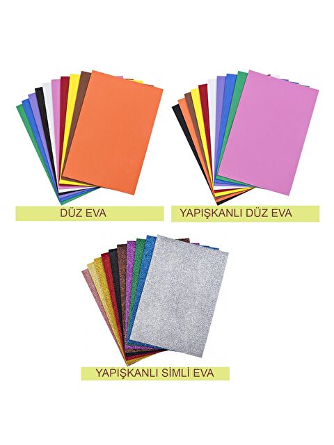 Nova Color 20x30 3 Lü Eva Seti (Düz Eva-Simli Eva-Simli Yapışkanlı) - S000426442-23173