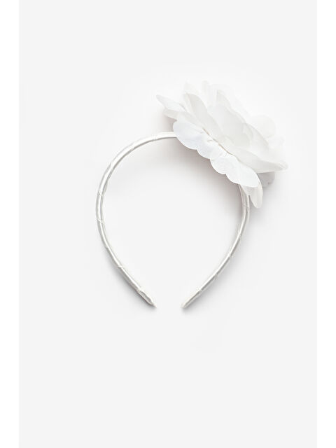 Le Mabelle Beyaz  Gül Detaylı Kız Çocuk Taç - S000497959-20063