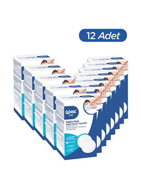 WEE BABY 40'lı Klasik Yapışkanlı Göğüs Pedi (40x12 480 Adet) - S000493993-20063