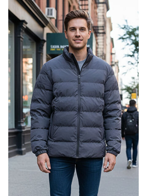 Remsa Erkek İçi Astarlı Şişme Mont 7070 Antrasit - S000493700-29666