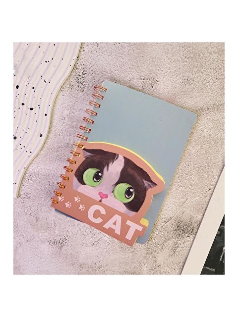 Bam Hediyelik Eşya Sevimli Kedi Kapaklı Spiral Defter - S000426406-17234