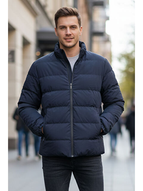 Remsa Erkek İçi Astarlı Şişme Mont 7070 Lacivert - S000493700-21164