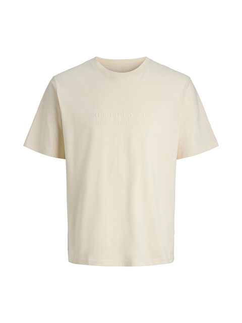 Jack & Jones Skills Minimal Erkek Bej Tişört - S000506867-19928