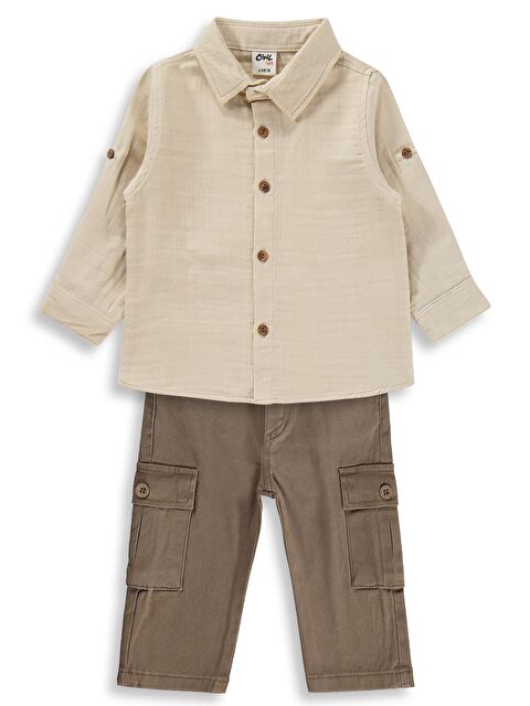 Civil Baby Kargo Cepli 6-18 Ay Takım - Kahverengi