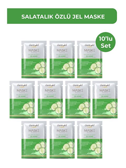 Dermokil Salatalık Özlü Jel Yüz Maskesi 15 ml x 10 Adet - S000504530-26865