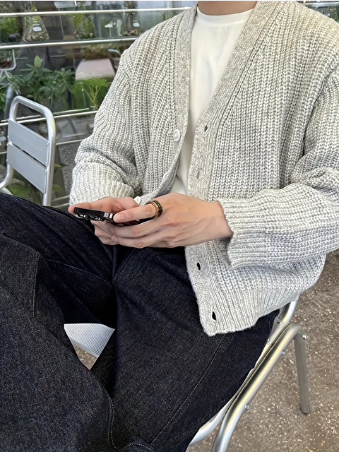 Tarz Cool Erkek Regular Fit Düğmeli V Yaka Triko Hırka - S000317182-20600