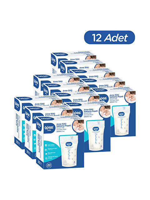 WEE BABY 20'li Anne Sütü Saklama Poşeti (20x12 240 Adet) - S000493997-20063