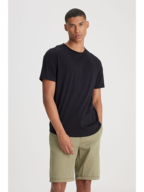 Lee Regular Fit Normal Kesim Bisiklet Yaka %100 Pamuk Siyah Tişört - S000470323-19351