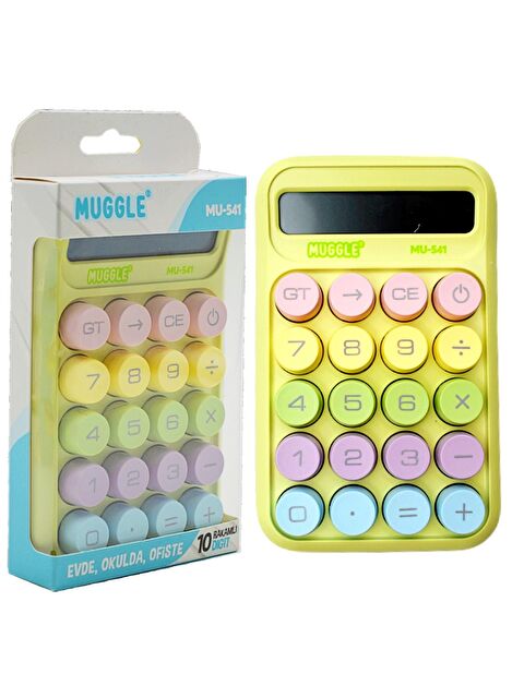 Muggle MU-541 Masaüstü 10 Haneli  Pilli Hesap Makinesi Yeşil - S000369723-18194