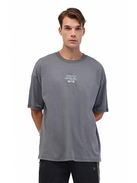 Lumberjack ML HENRY 12FL-14 5FX A ANTRASIT Erkek Kısa Kol T-Shirt - S000491213-23173