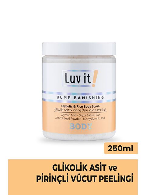 Luv it! Glikolik Asit Vücut Peelingi - Pirinç Özlü Hyaluronik Asit İçeren Body Scrub 250 ml - S000497714-37200