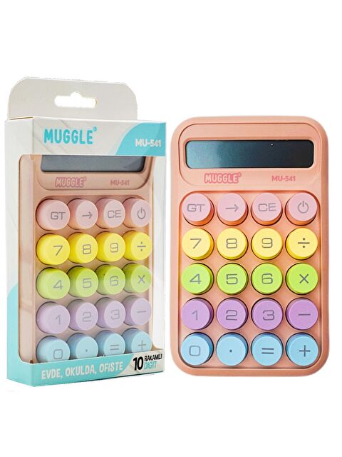 Muggle MU-541 Masaüstü 10 Haneli  Pilli Hesap Makinesi Pembe - S000369727-20024