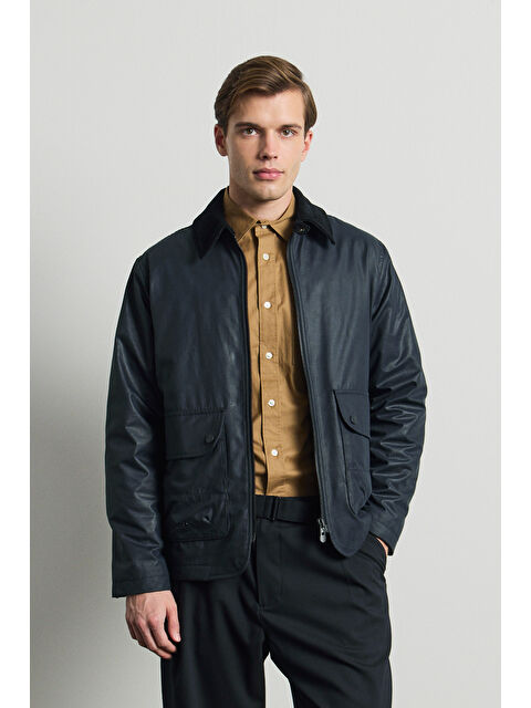 Danger Erkek Kadife Yakalı Mont Ceket Lacivert - S000505252-21164