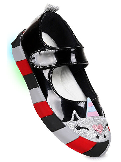 Kiko Kids Gilan Cırtlı Işıklı Kız Çocuk Babet Ayakkabı - S000494538-19351
