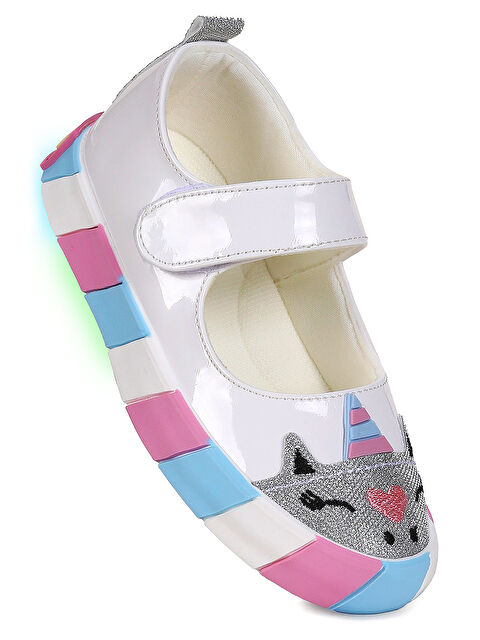 Kiko Kids Gilan Cırtlı Işıklı Kız Çocuk Babet Ayakkabı - S000494538-20063