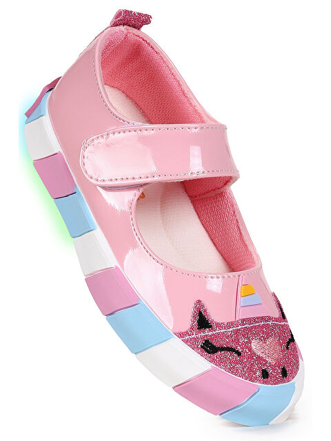 Kiko Kids Gilan Cırtlı Işıklı Kız Çocuk Babet Ayakkabı - S000494538-20024