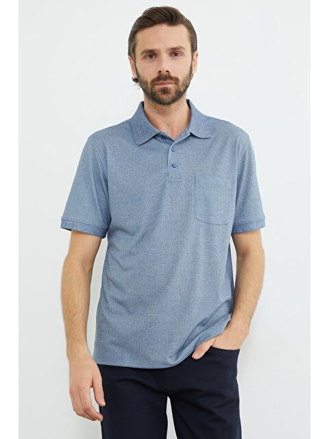 Fullamoda Desenli Tek Cepli Polo Yaka Tişört