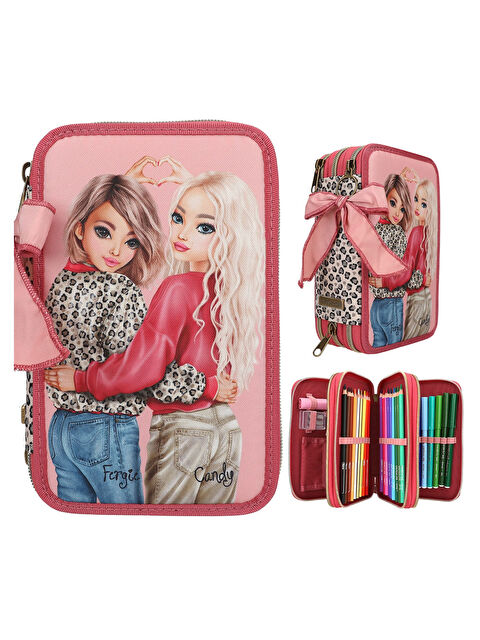 Top Model 3 Katlı İçi Dolu Kalem Çantası Leoheart 413639