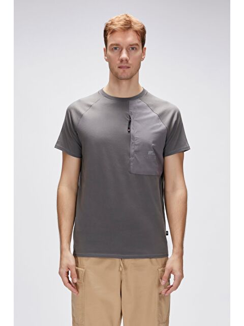 Bad Bear Simon Antrasit Erkek Baskılı Tişört - S000368861-29351