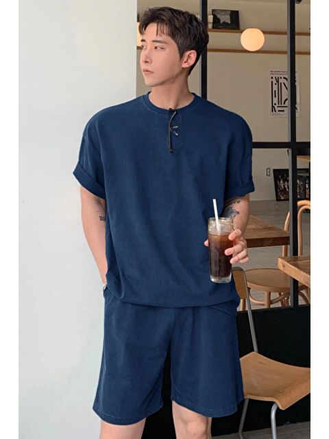 Tarz Cool Erkek Oversize T-Shirt Şort Takım Rahat Yazlık Kombin